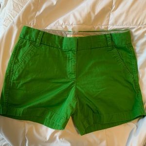 JCrew 5 inch Green Chino Shorts - size 8